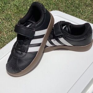 Adidas Black and White Sneakers with Velcro Closure